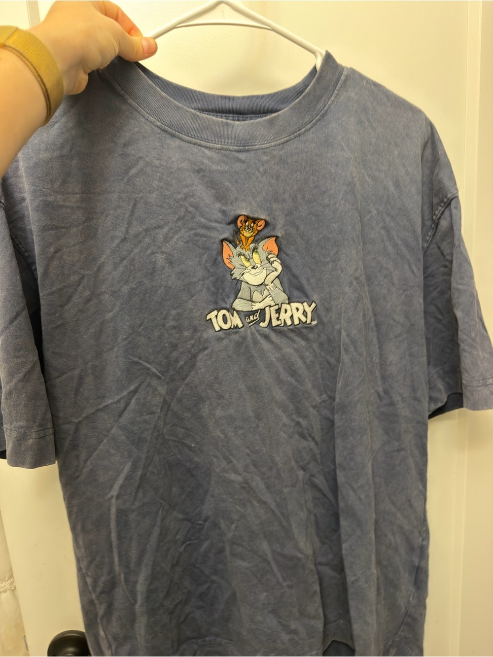 Hollister Tom and Jerry Blue Graphic Tee